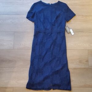 Eva Mendes for New York & Company Navy Midi Dress